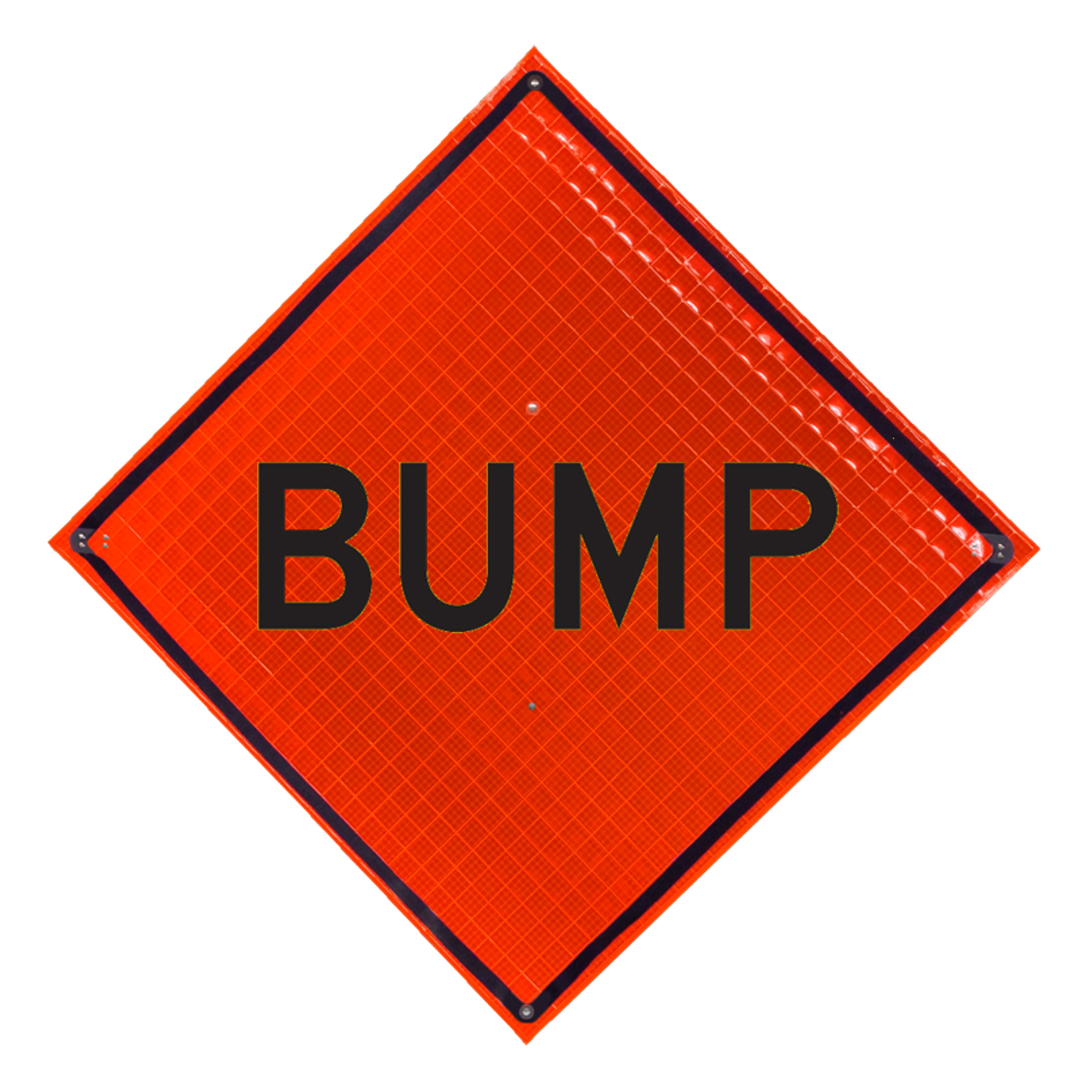 Eastern Metal, Super Bright Roll-up Sign, Height 36 in, Width 36 in, Model# C-36-SBO-4LEX-BUMP